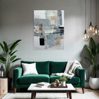 Abstraktes Kunst Grau Weisse Texturen
