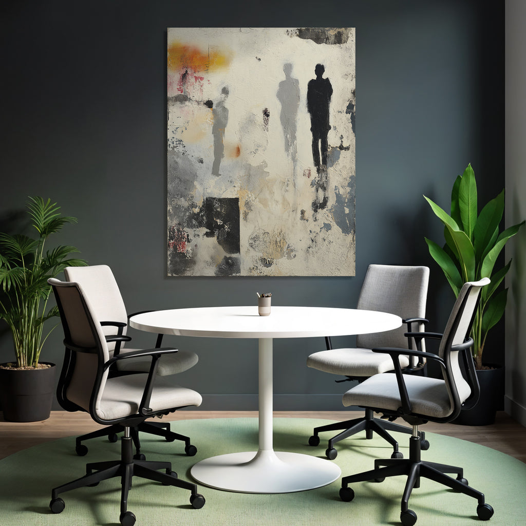 Abstraktes Kunstwerk Silhouetten Mi Textur