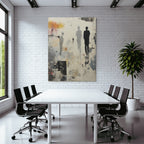 Abstraktes Kunstwerk Silhouetten Mi Textur