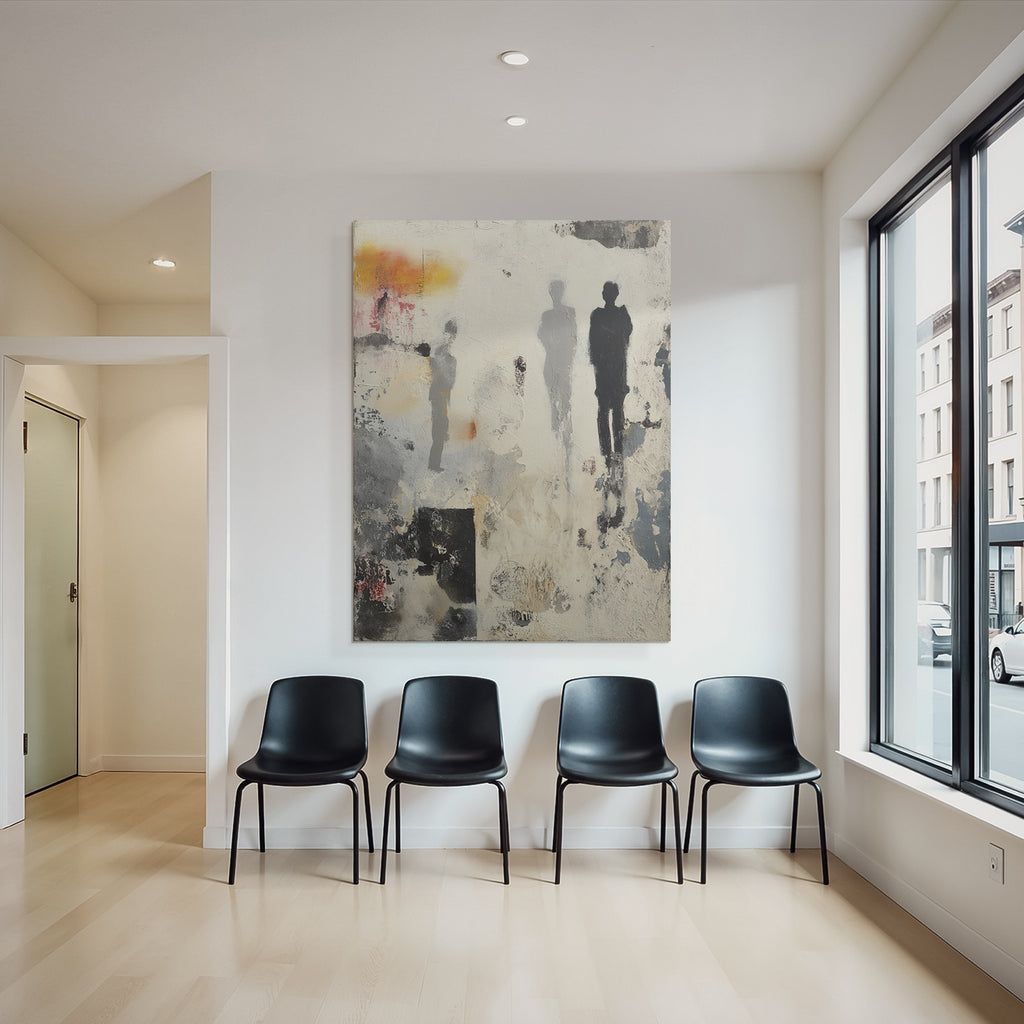 Abstraktes Kunstwerk Silhouetten Mi Textur