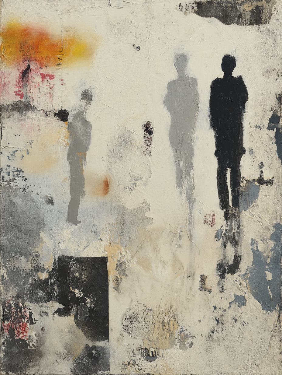  Abstraktes Kunstwerk Silhouetten Mi Textur | Industrial | Einrichtungsstile