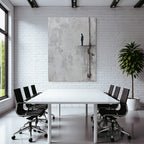 Einsame Figur Vor Wand Ohr Gestochen