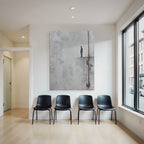 Einsame Figur Vor Wand Ohr Gestochen