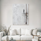 Einsame Figur Vor Wand Ohr Gestochen