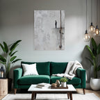 Einsame Figur Vor Wand Ohr Gestochen