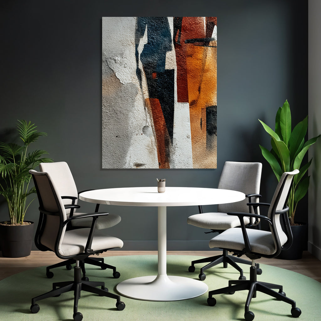 Figures Abstract Orange Black