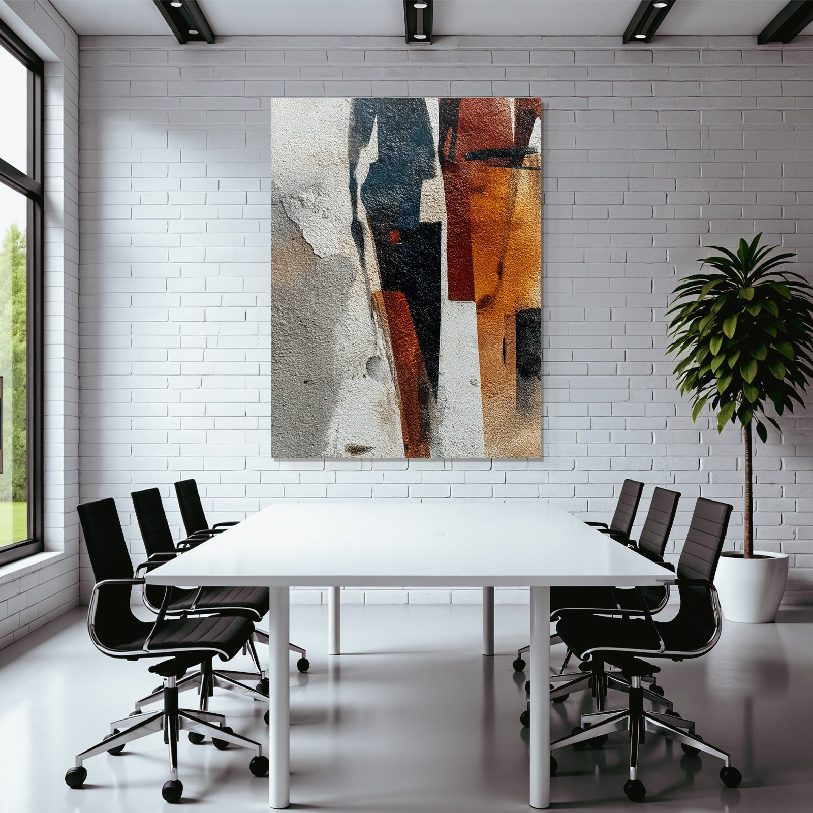 Figuren Abstract Orange Schwarz