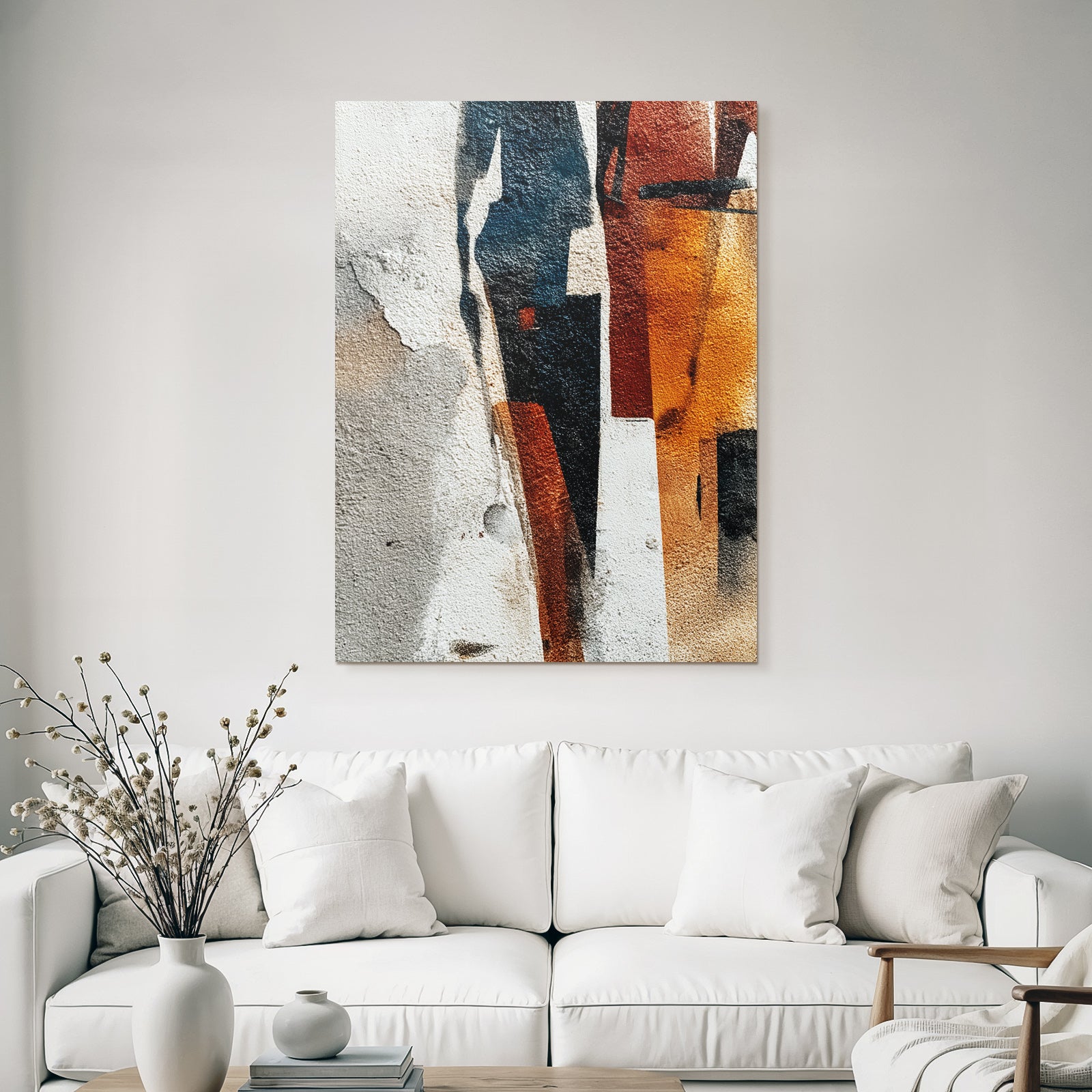Figuren Abstract Orange Schwarz