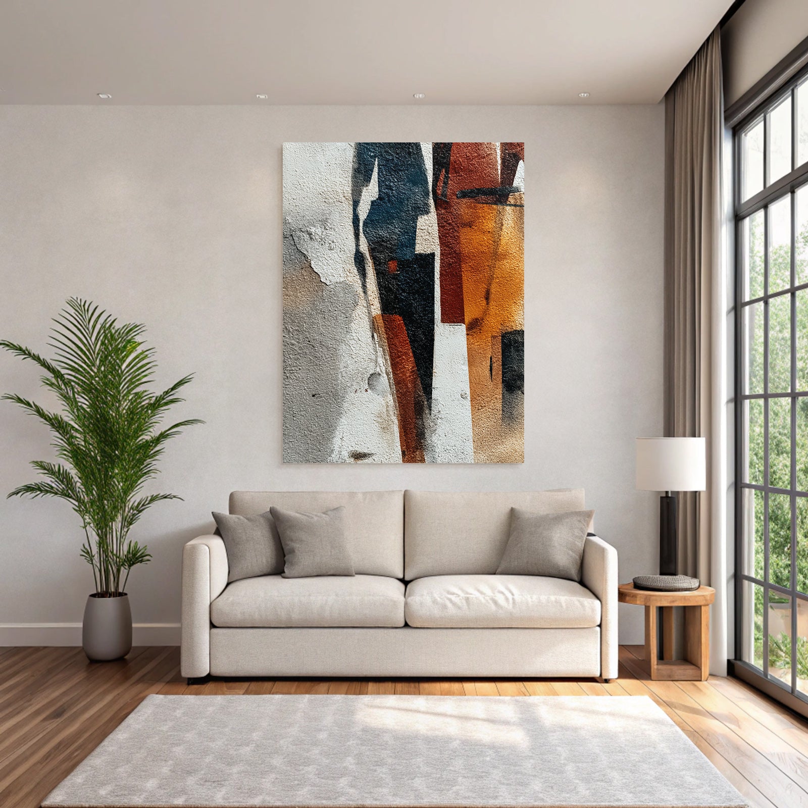 Figuren Abstract Orange Schwarz