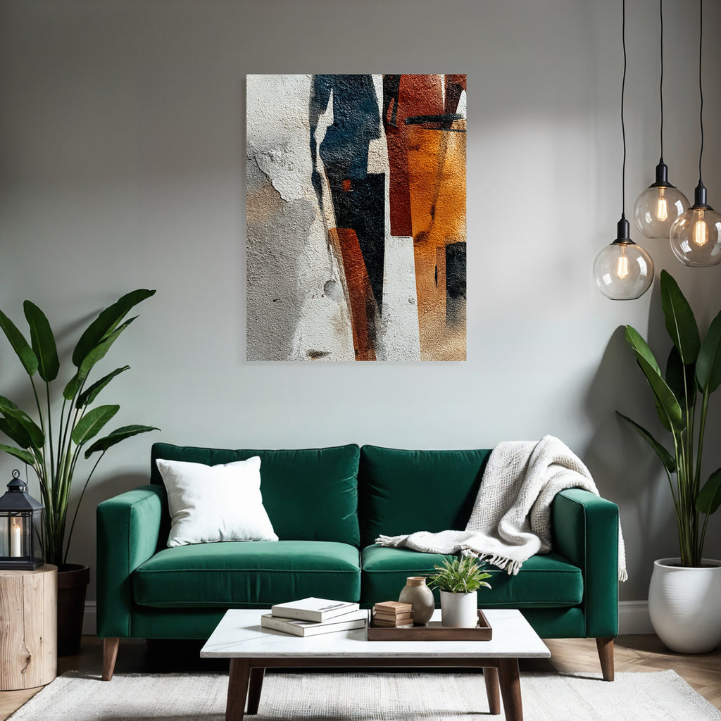 Figures Abstract Orange Black
