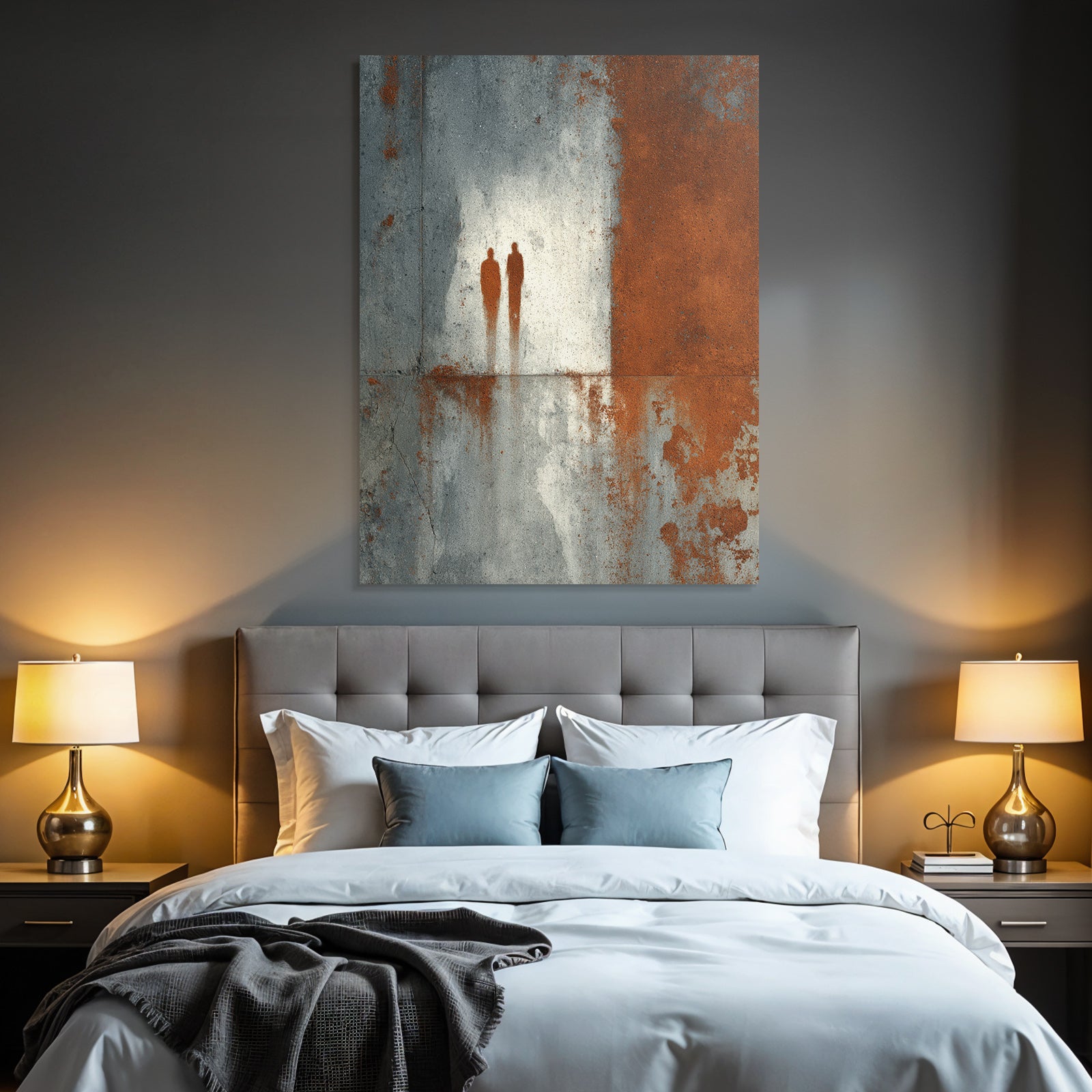 Figuren Schatten Textur Grau Rost Farben