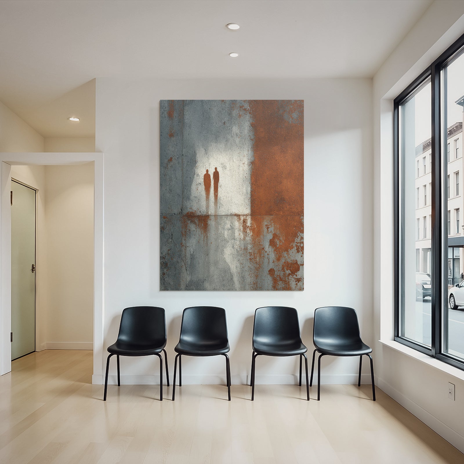 Figuren Schatten Textur Grau Rost Farben
