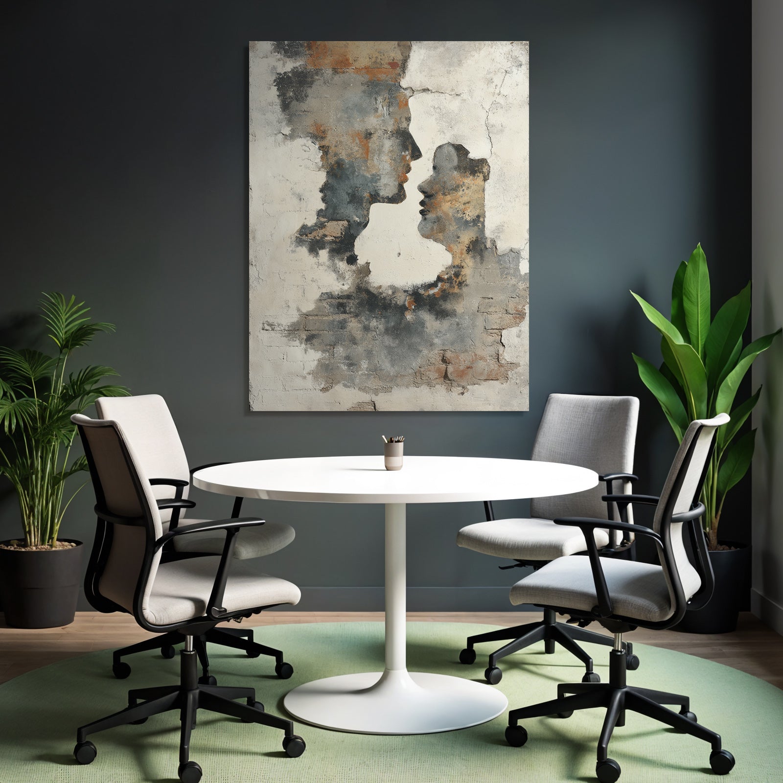Gefaltete Menschliche Profile Wandkunst