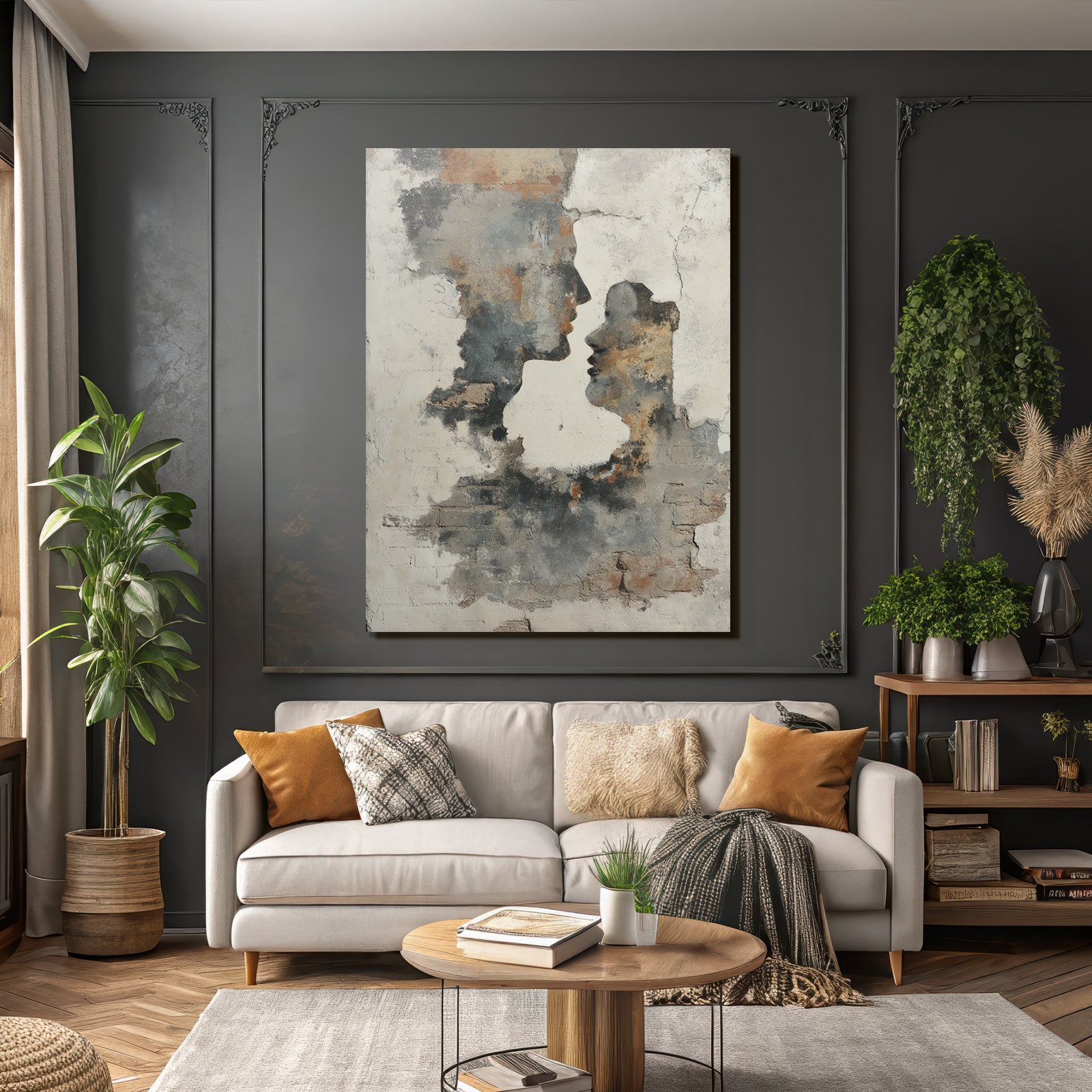 Gefaltete Menschliche Profile Wandkunst
