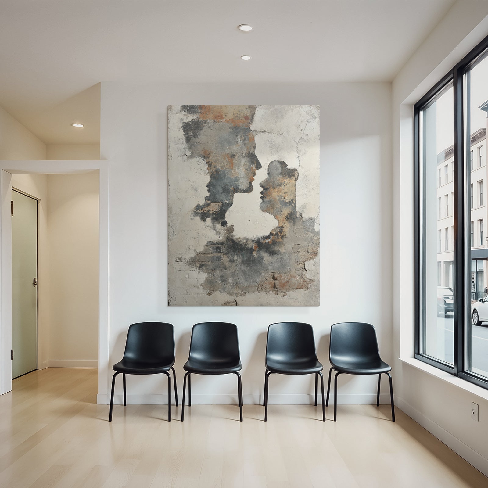 Gefaltete Menschliche Profile Wandkunst