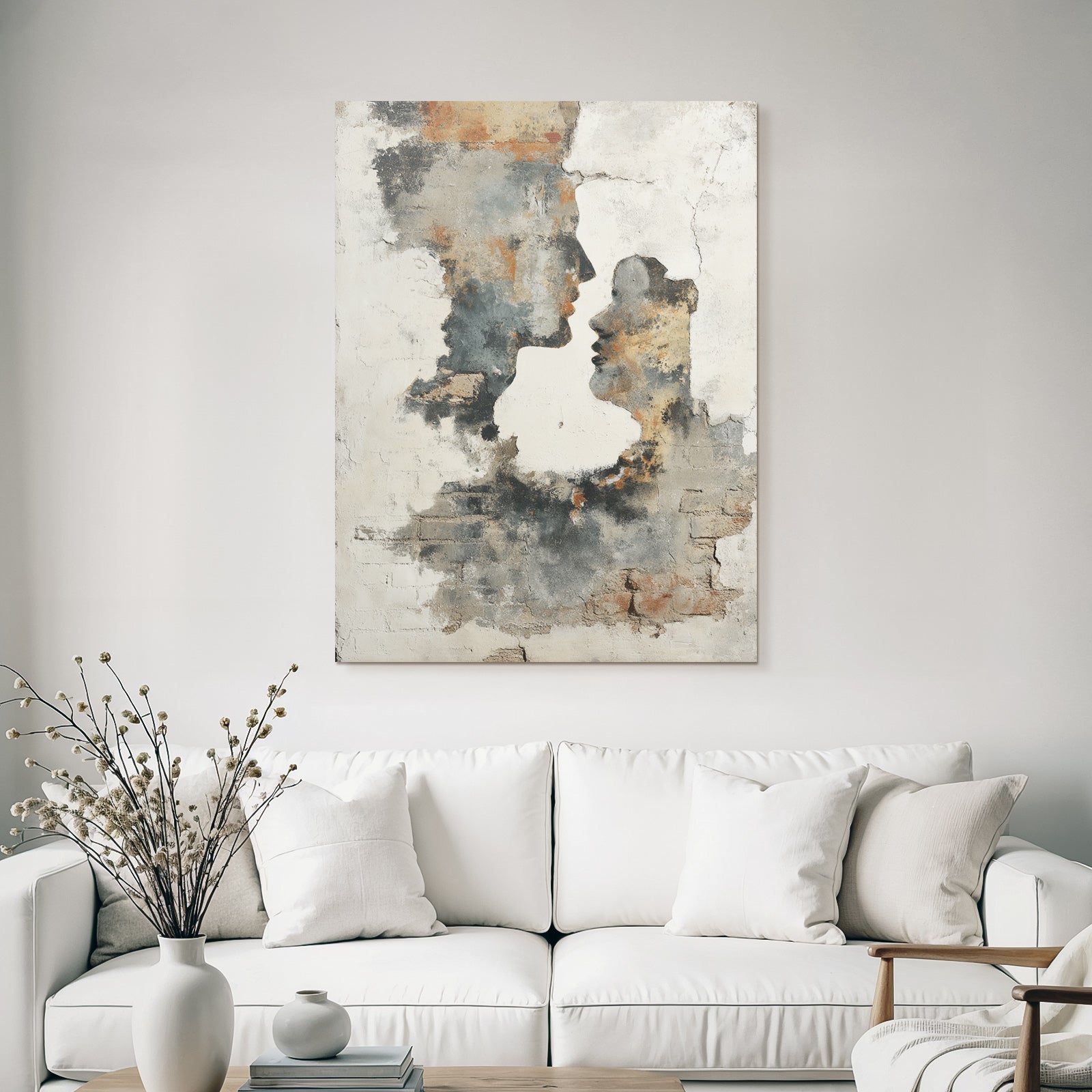 Gefaltete Menschliche Profile Wandkunst