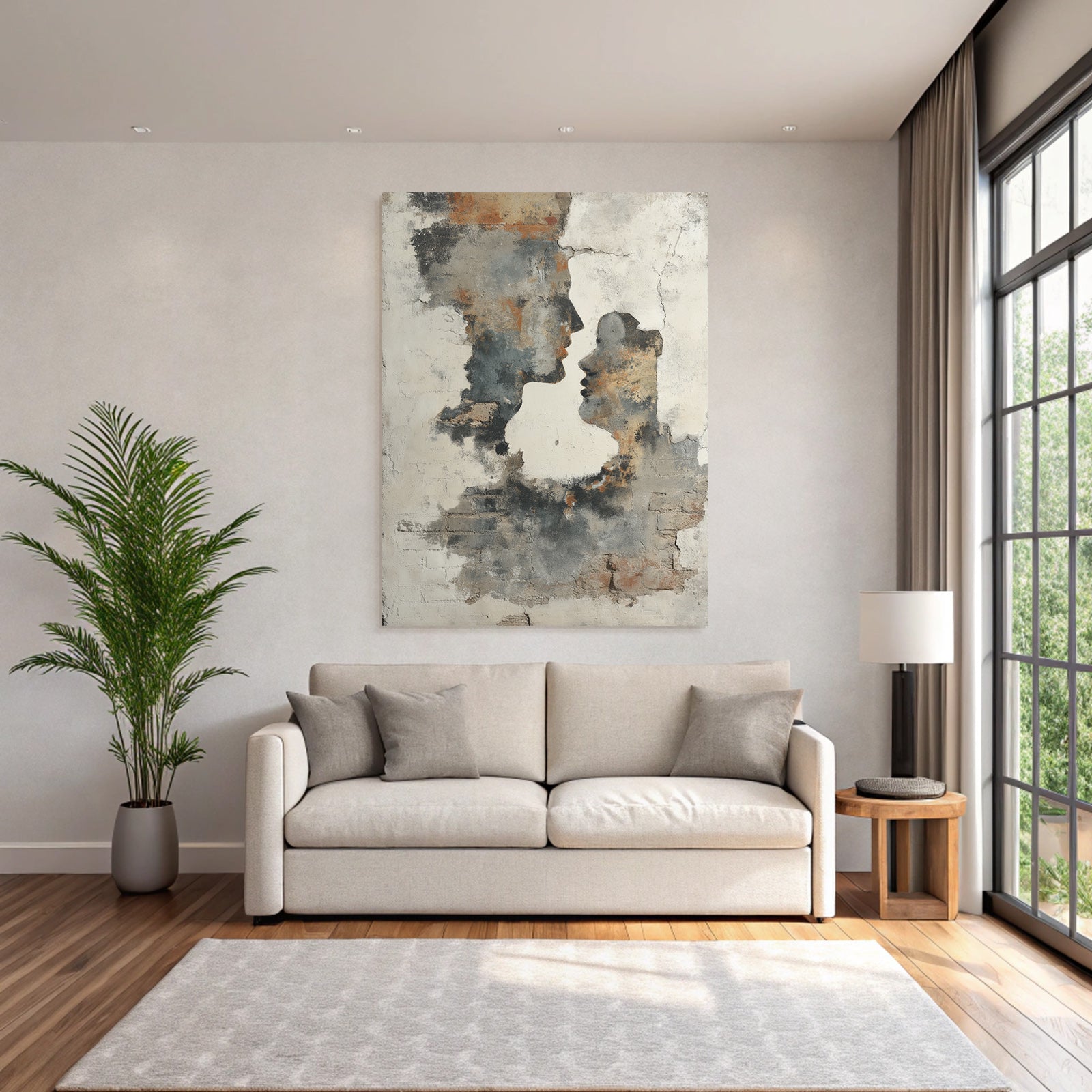 Gefaltete Menschliche Profile Wandkunst