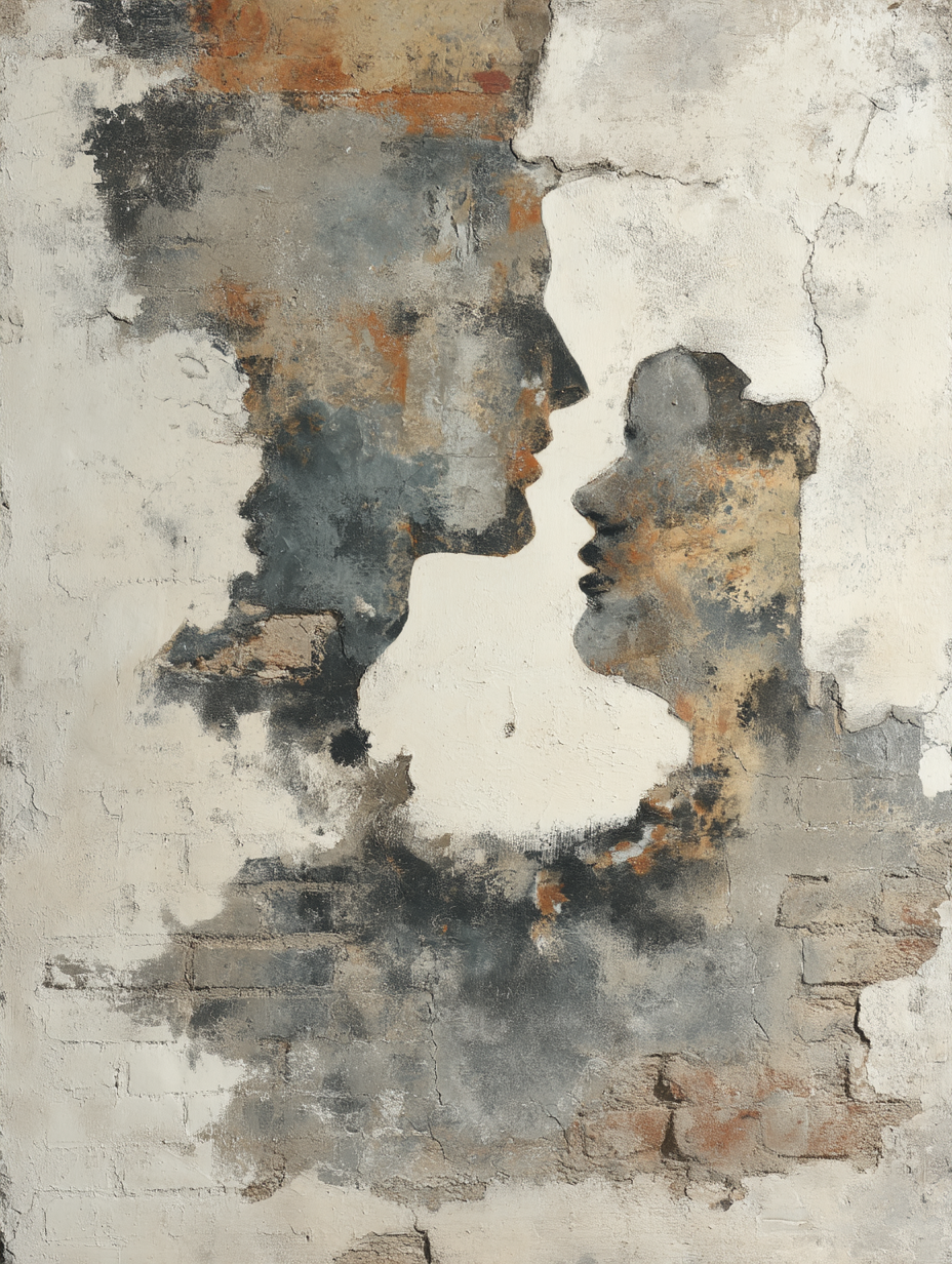  Gefaltete Menschliche Profile Wandkunst | Industrial | Einrichtungsstile