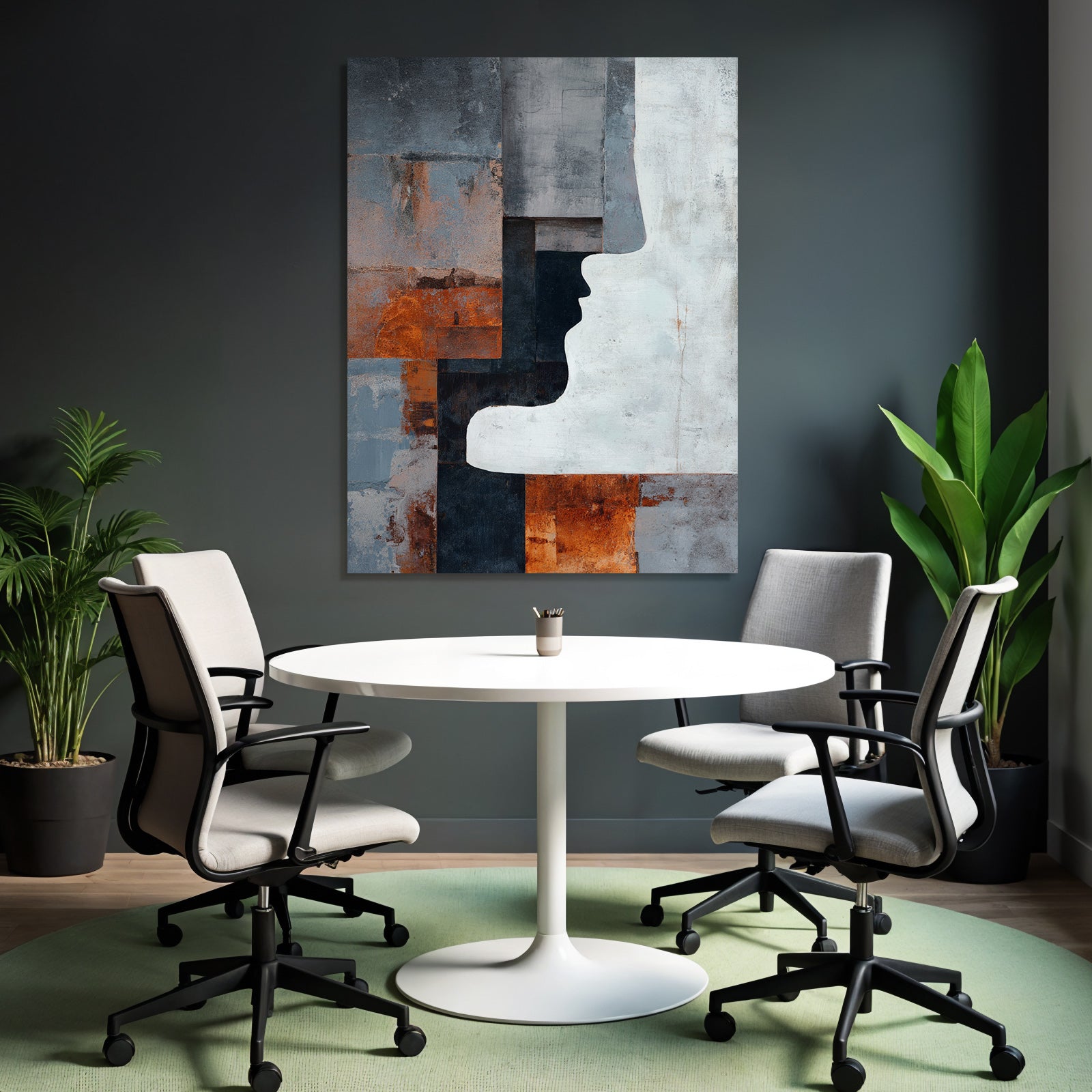 Geometrische Formen Abstrakte Kunst Profil Silhouette