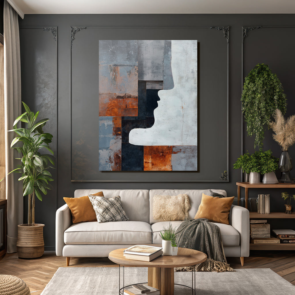 Geometrische Formen Abstrakte Kunst Profil Silhouette