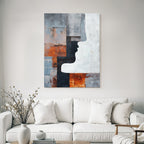 Geometrische Formen Abstrakte Kunst Profil Silhouette