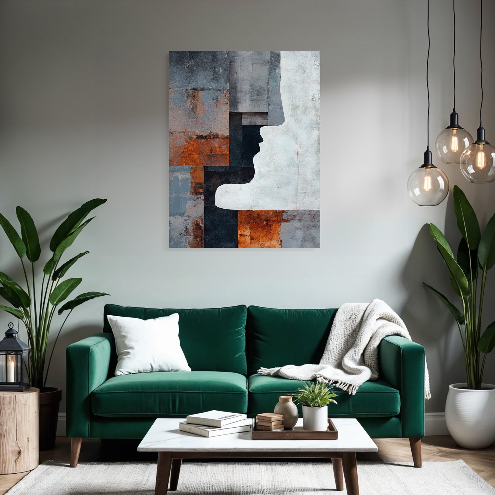 Geometrische Formen Abstrakte Kunst Profil Silhouette