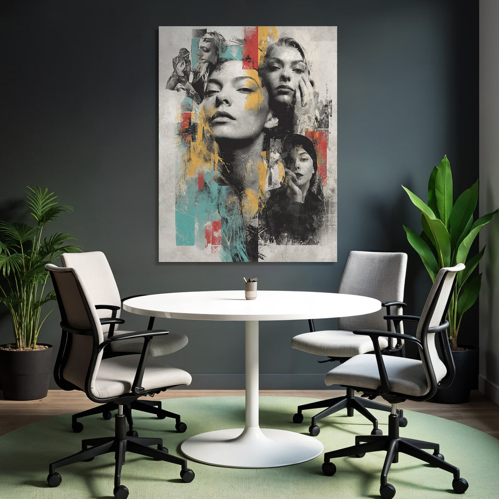 Kuenstlerische Collage Portraits Gemischte Grafiken Emotion Jpg