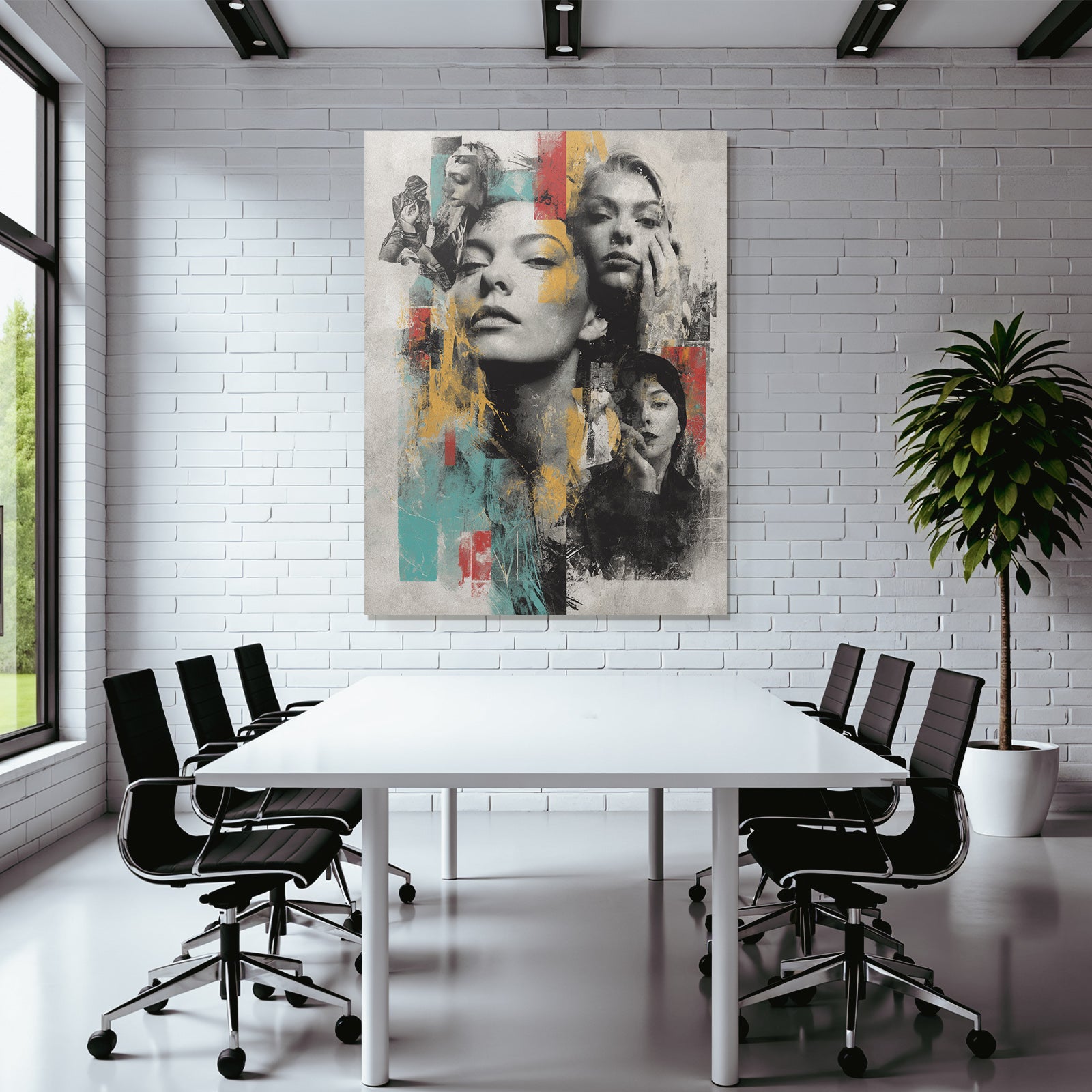Kuenstlerische Collage Portraits Gemischte Grafiken Emotion Jpg