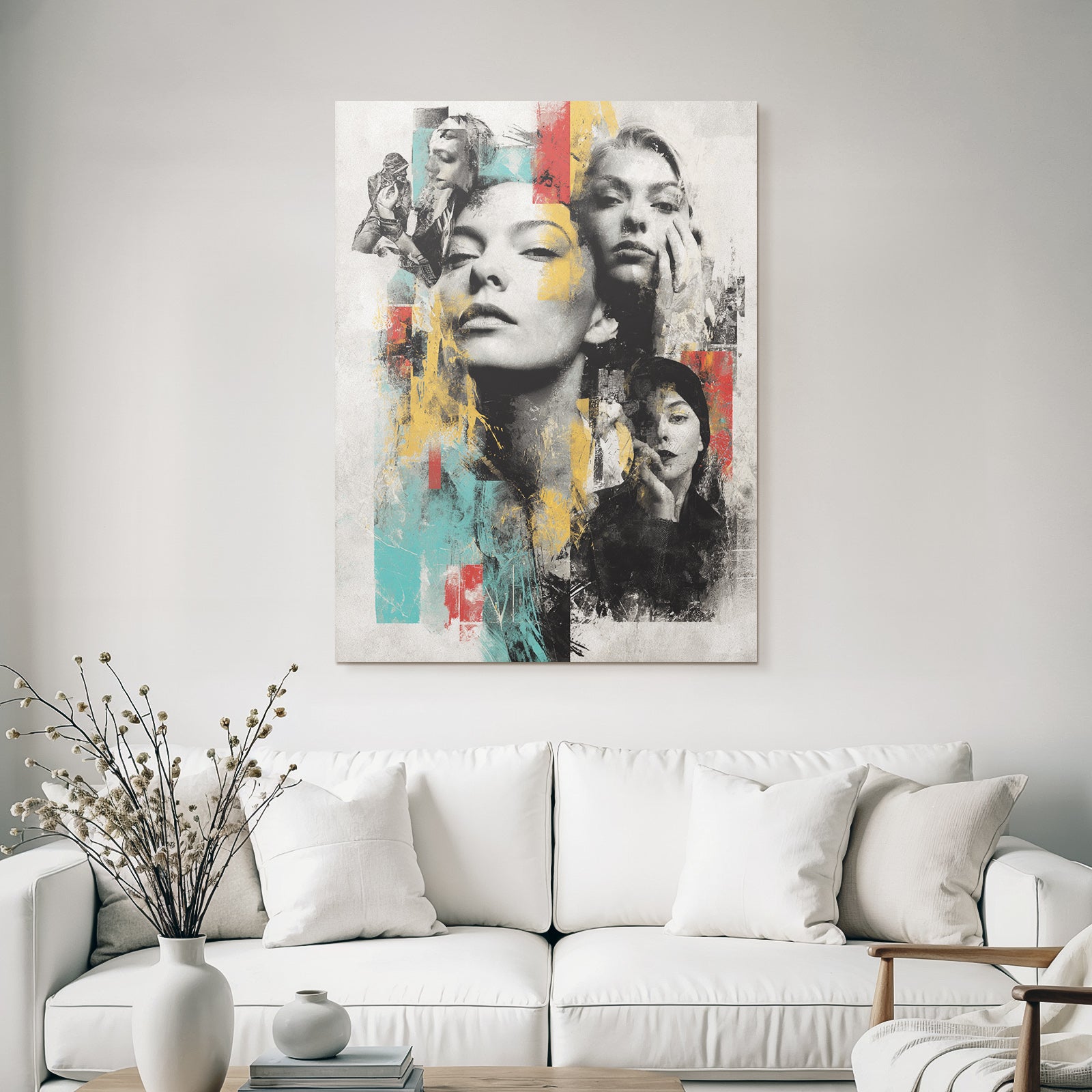 Kuenstlerische Collage Portraits Gemischte Grafiken Emotion Jpg