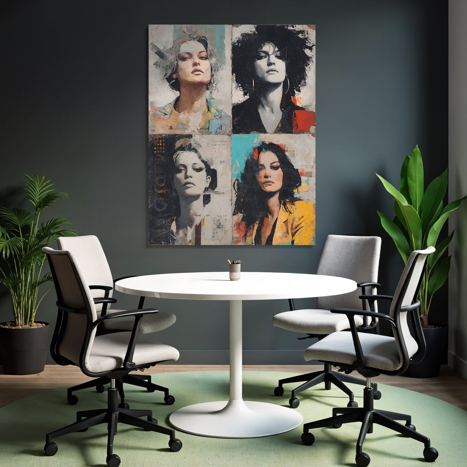 Kuenstlerische Portrait Komposition Frauen Stil Hintergrund