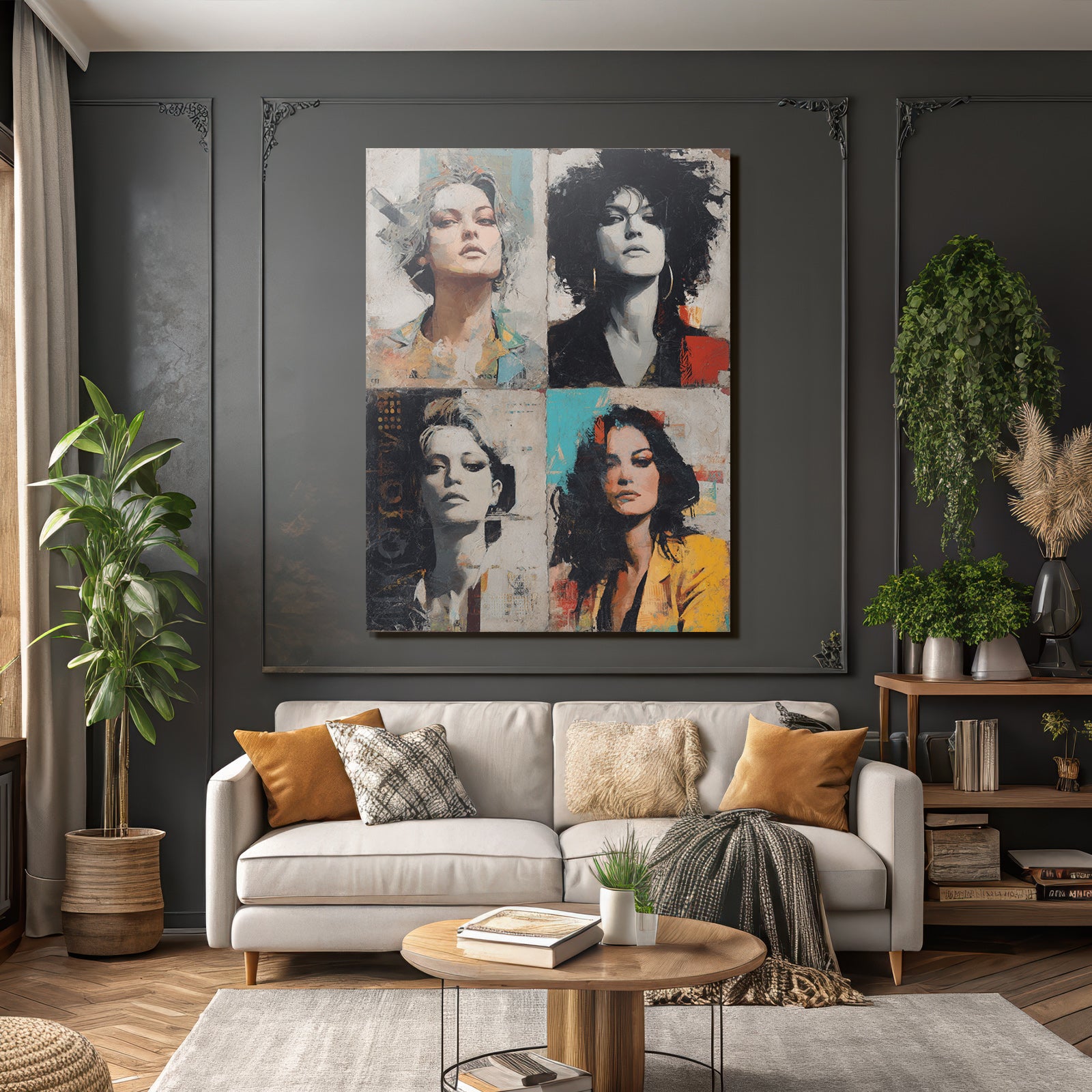 Kuenstlerische Portrait Komposition Frauen Stil Hintergrund