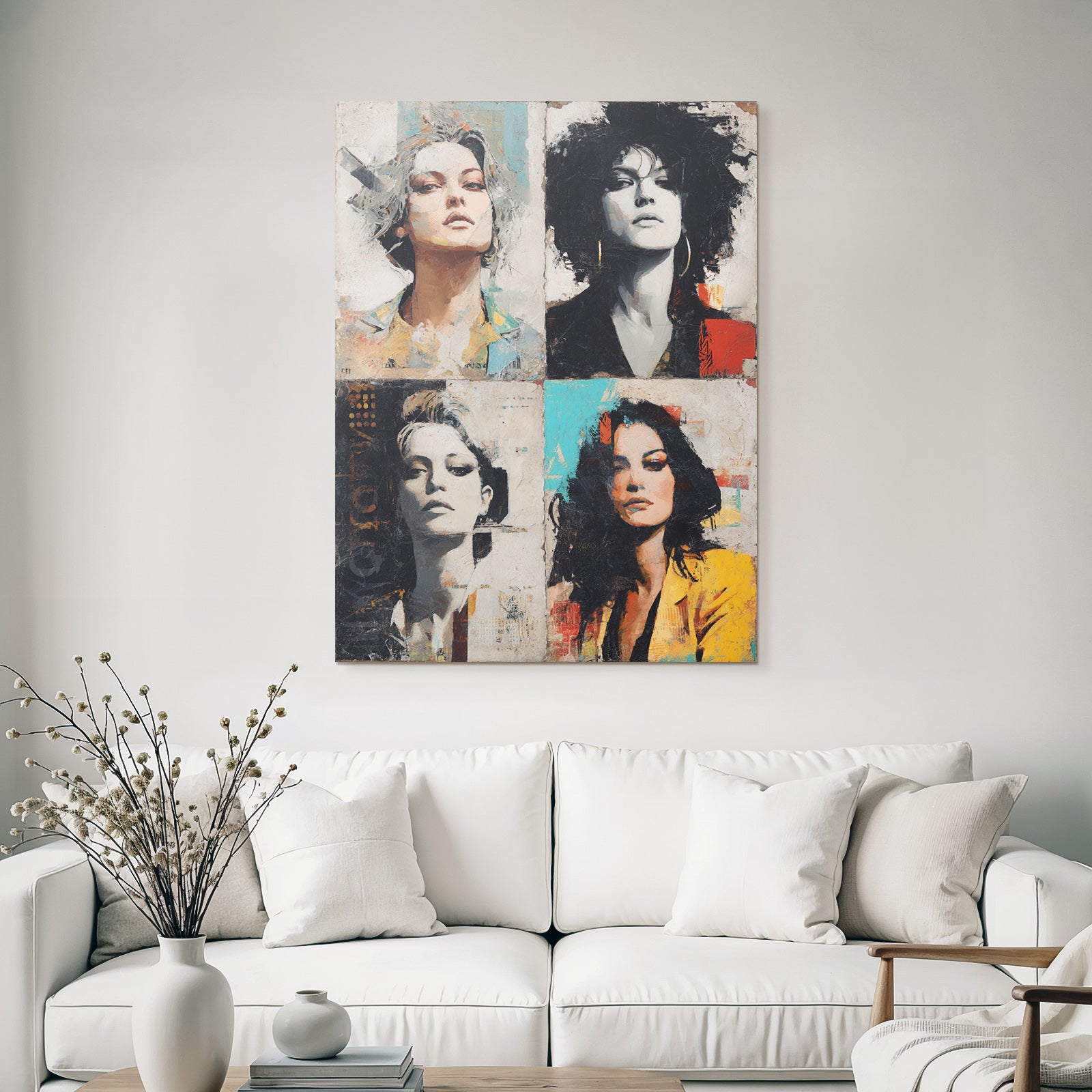 Kuenstlerische Portrait Komposition Frauen Stil Hintergrund