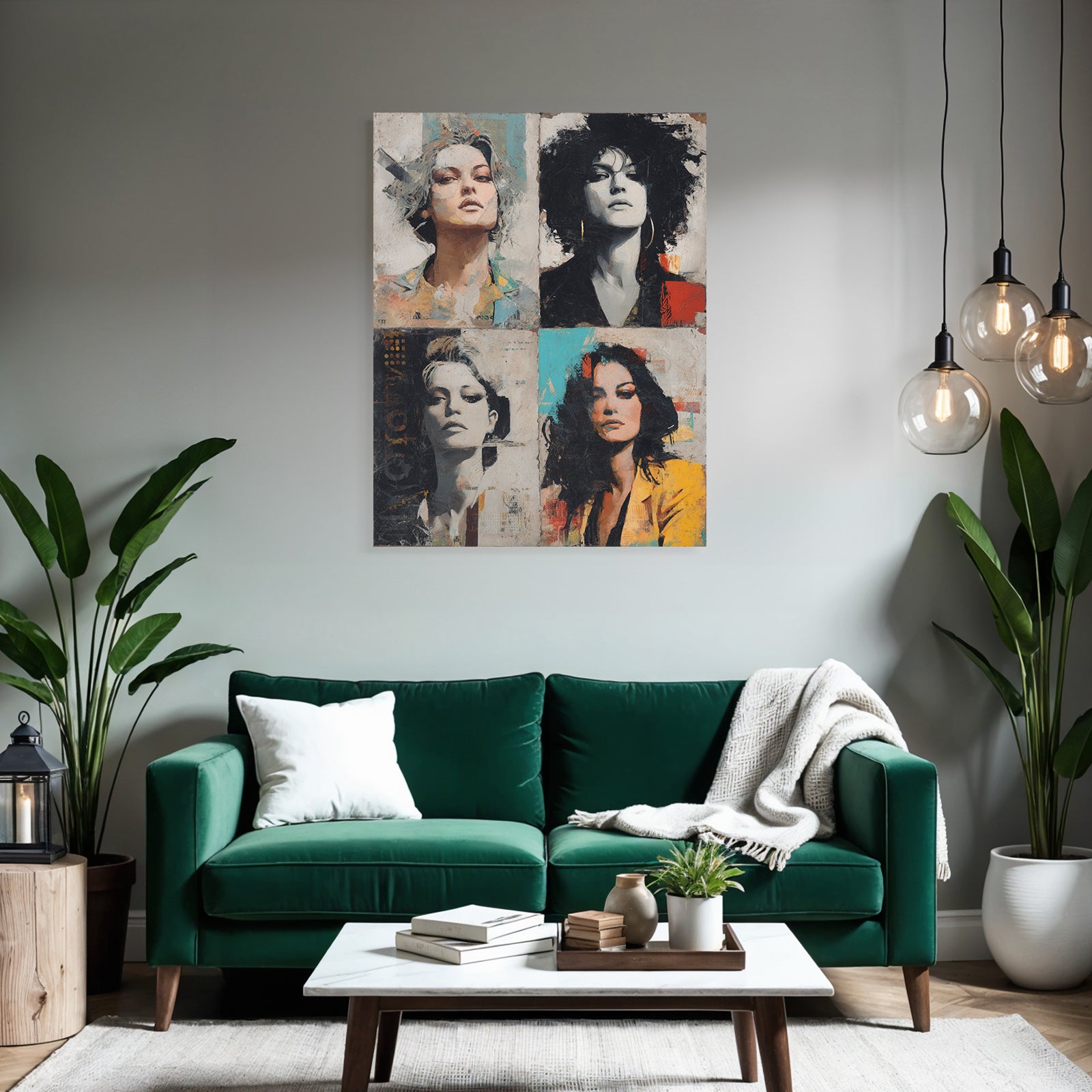Kuenstlerische Portrait Komposition Frauen Stil Hintergrund