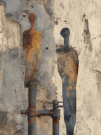  Menschen Figuren Wand Malerei | Industrial | Einrichtungsstile