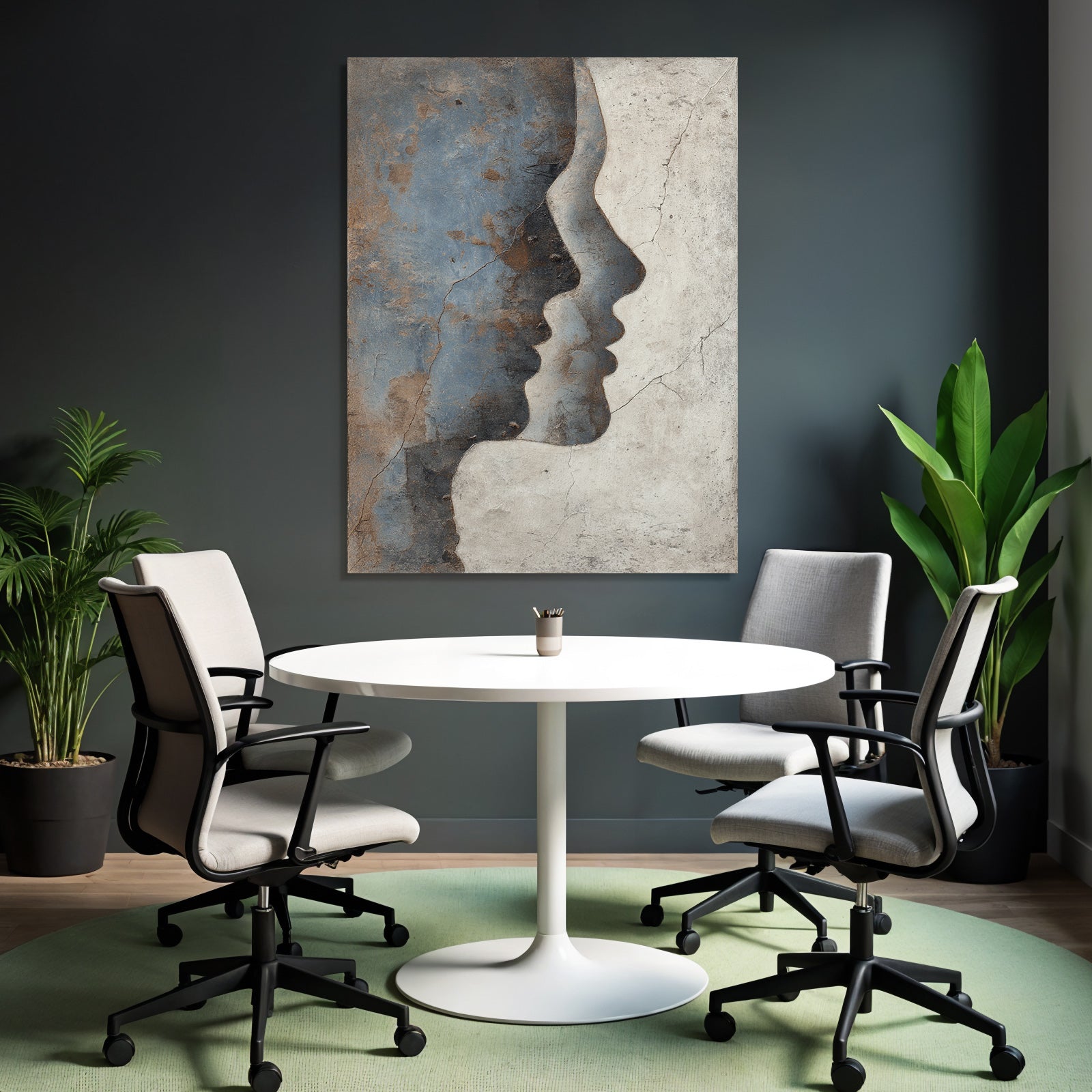 Menschliche Profile Stylisierte Kunstwerk
