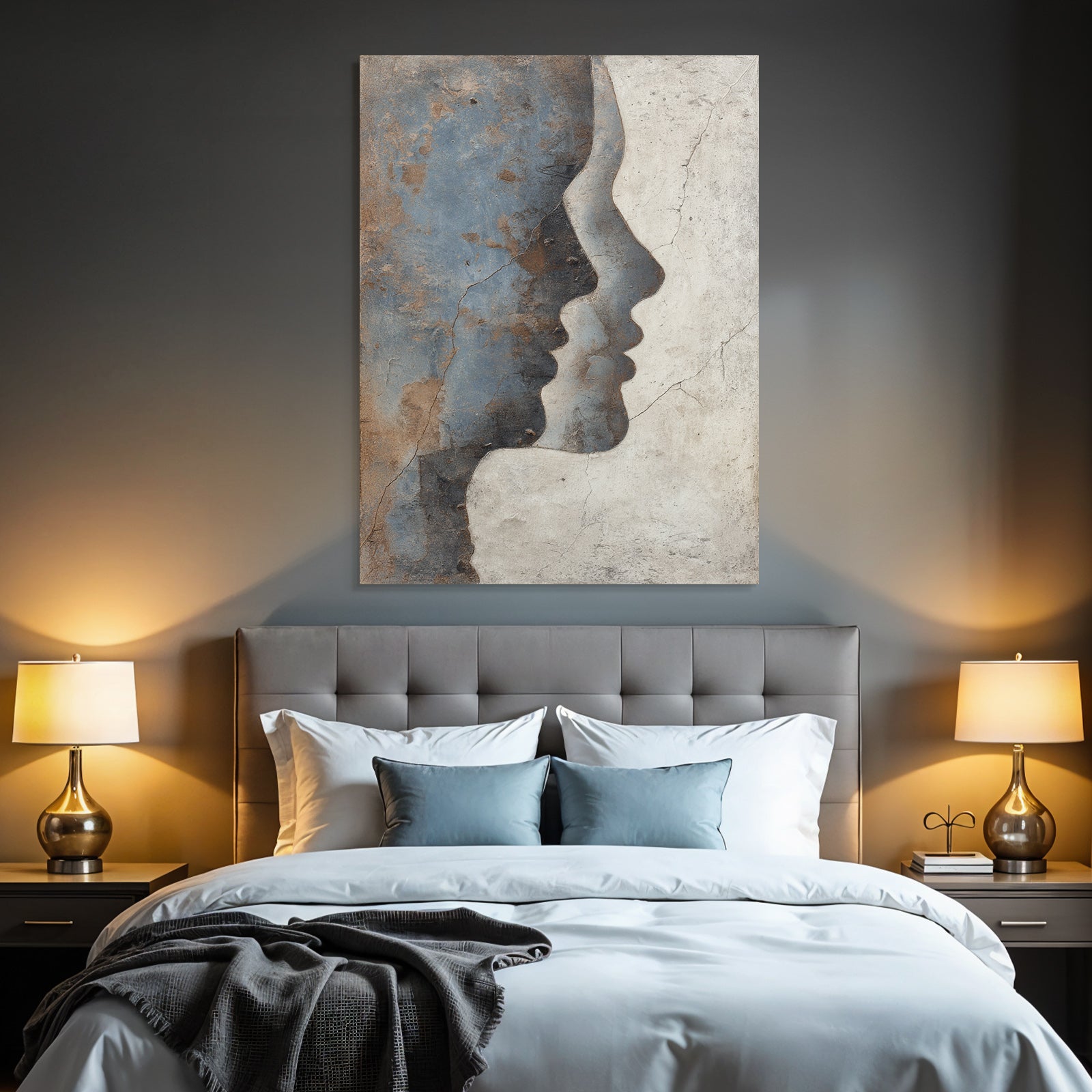 Menschliche Profile Stylisierte Kunstwerk