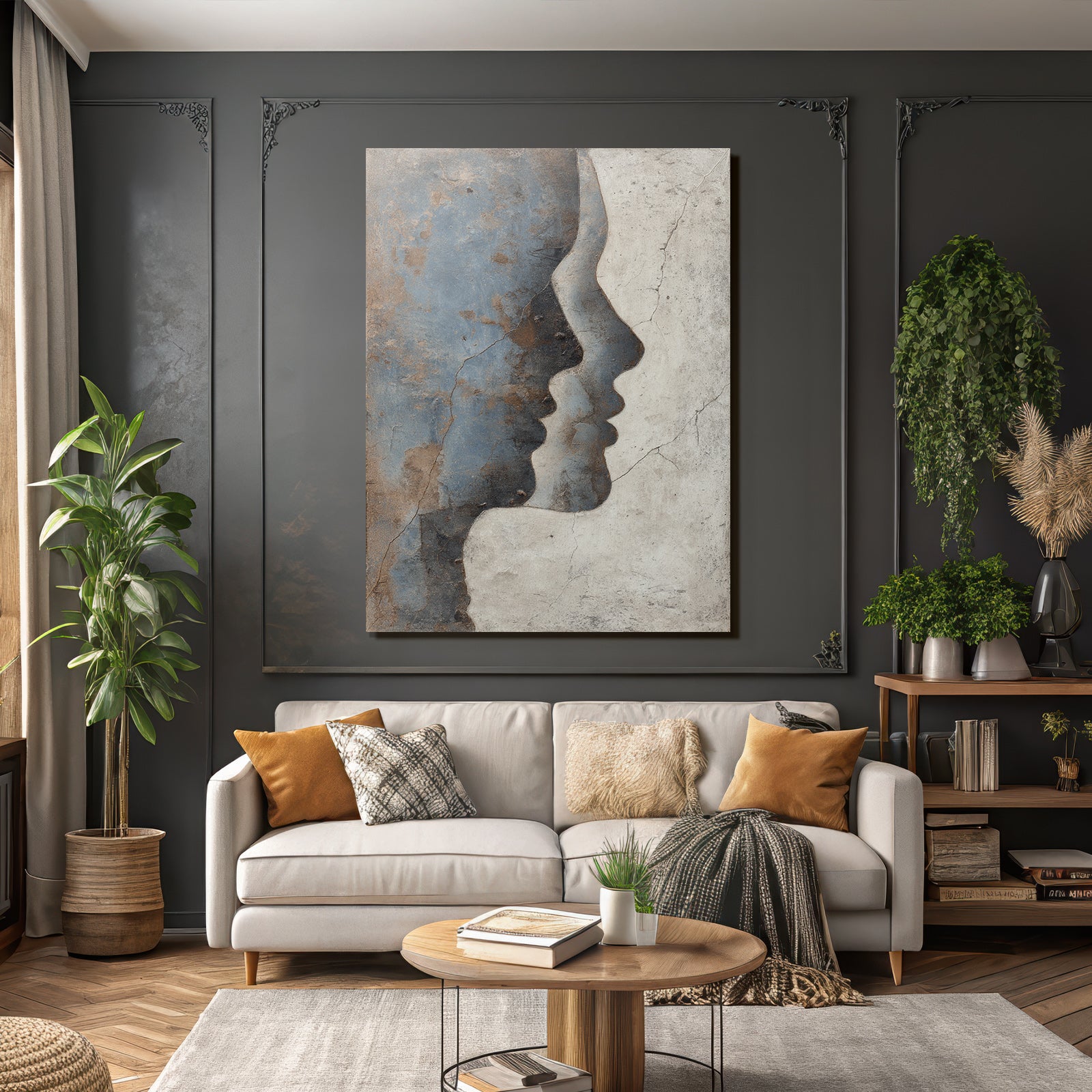Menschliche Profile Stylisierte Kunstwerk