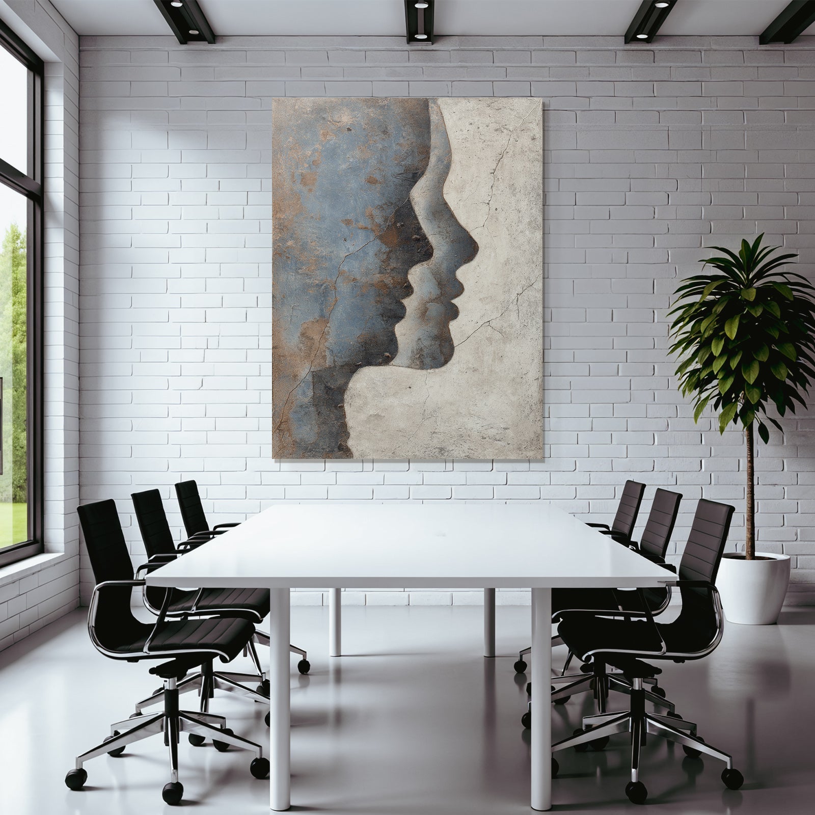 Menschliche Profile Stylisierte Kunstwerk