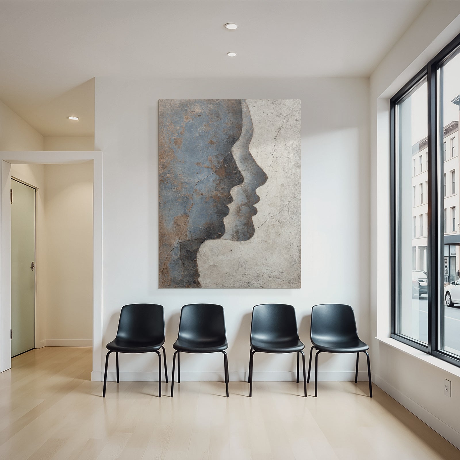 Menschliche Profile Stylisierte Kunstwerk