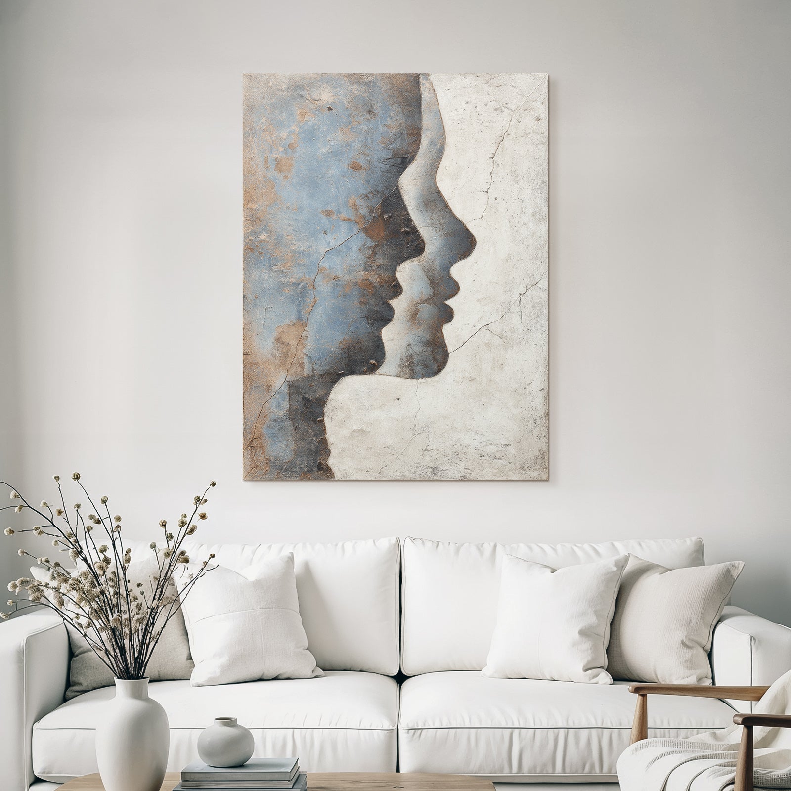 Menschliche Profile Stylisierte Kunstwerk