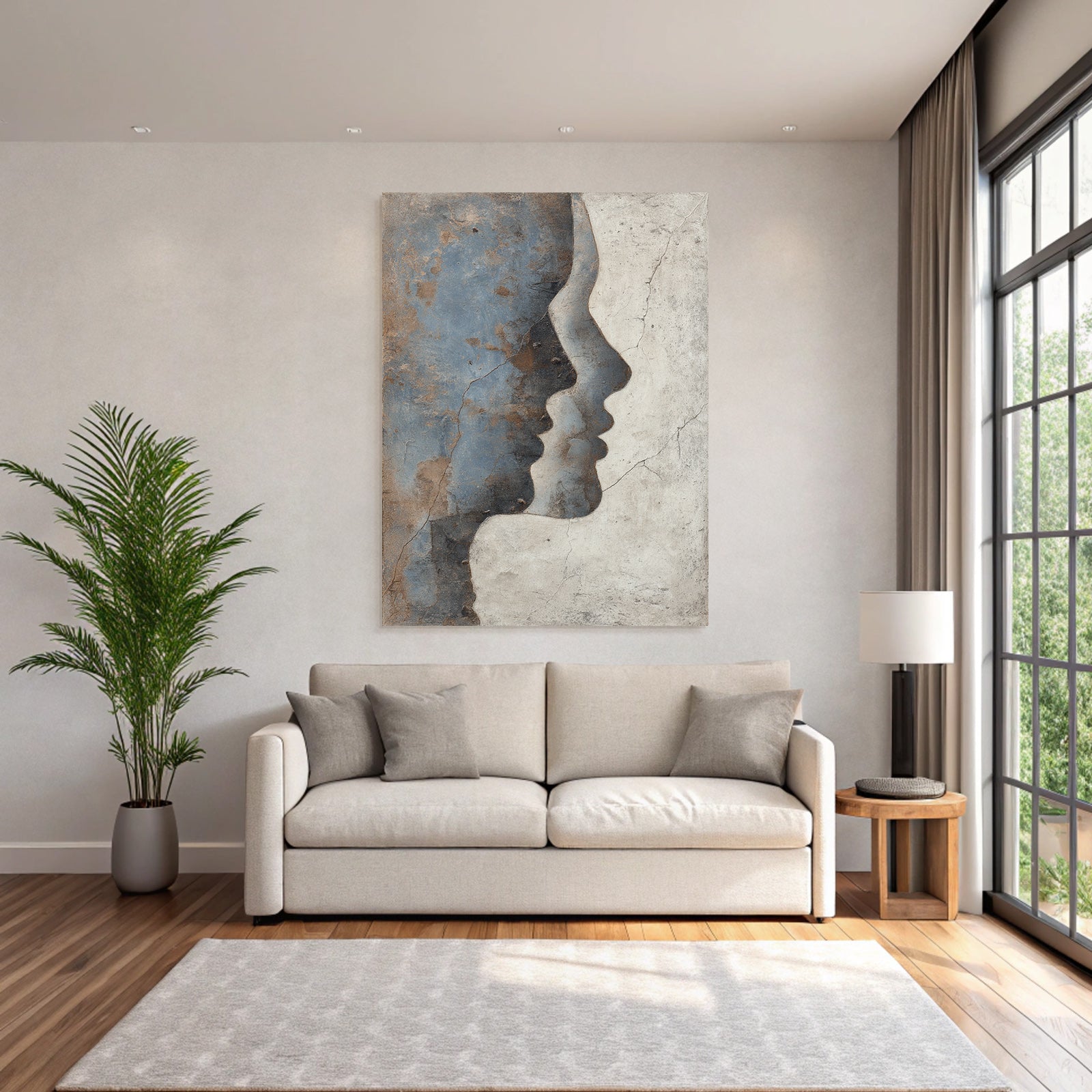 Menschliche Profile Stylisierte Kunstwerk