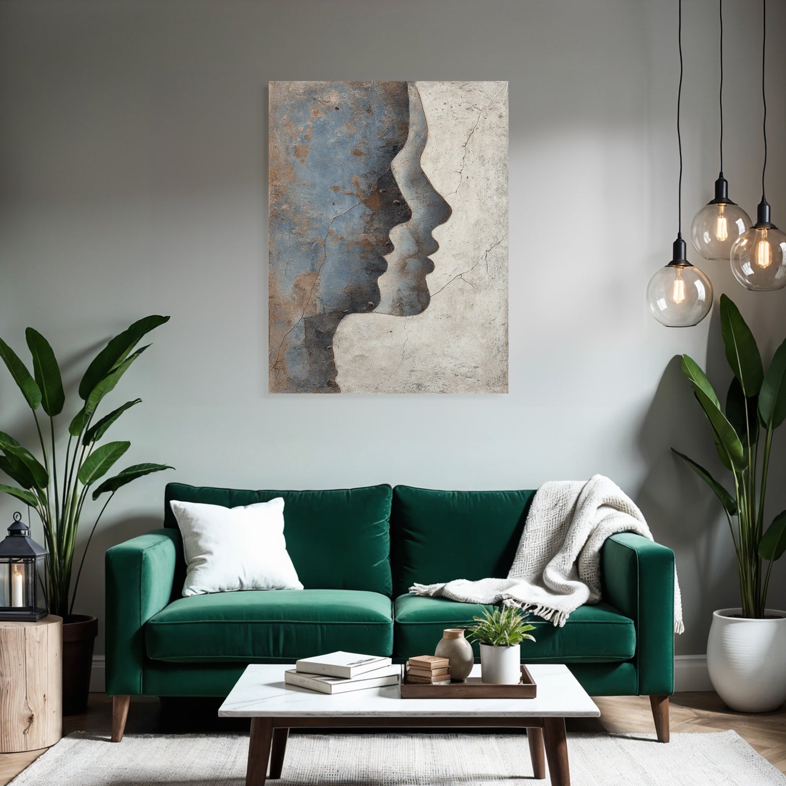 Menschliche Profile Stylisierte Kunstwerk