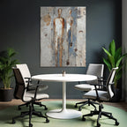 Metallfiguren Gegen Wand