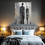 Silhouette Figures Abstract Background