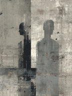  Silhouettes Gegen Strukturierten Hintergrund Grau Schwarz | Industrial | Einrichtungsstile