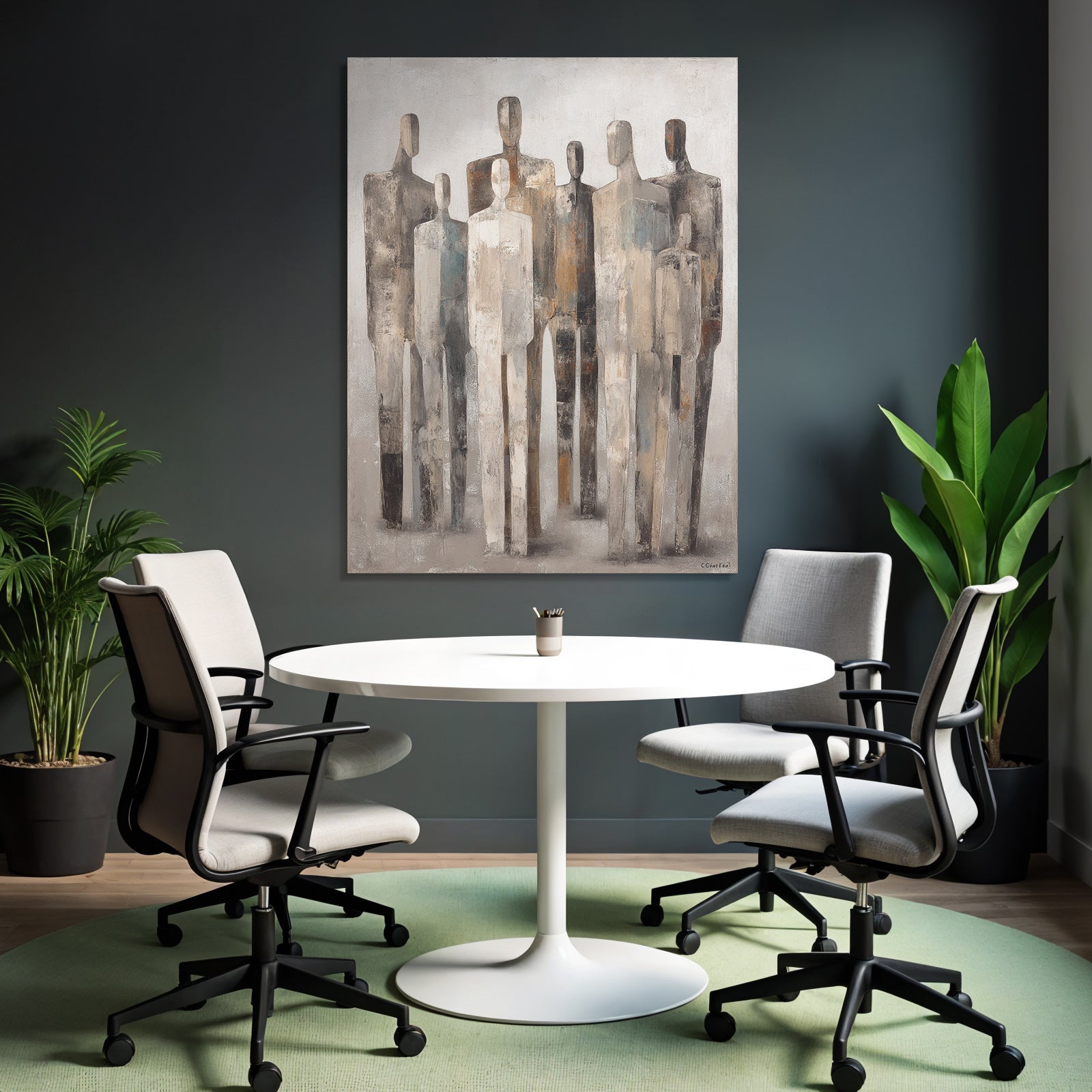 Stilisierte Menschliche Figuren Abstrakte Kunst