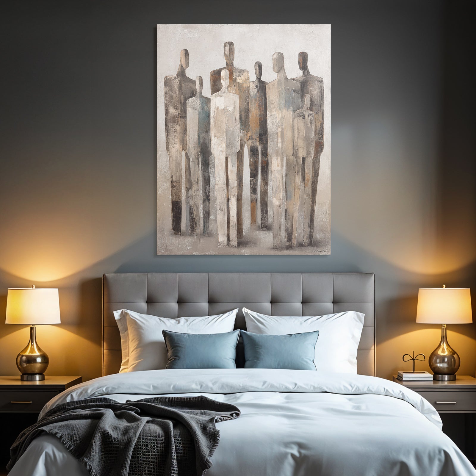 Stilisierte Menschliche Figuren Abstrakte Kunst