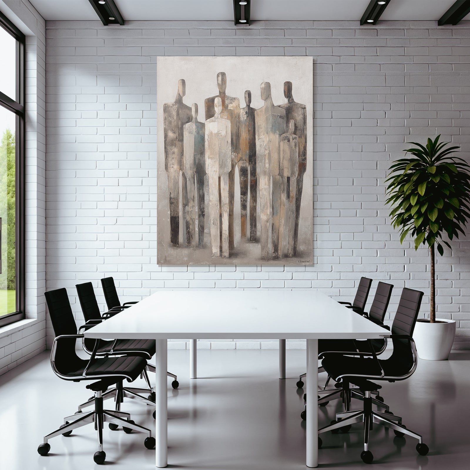 Stilisierte Menschliche Figuren Abstrakte Kunst