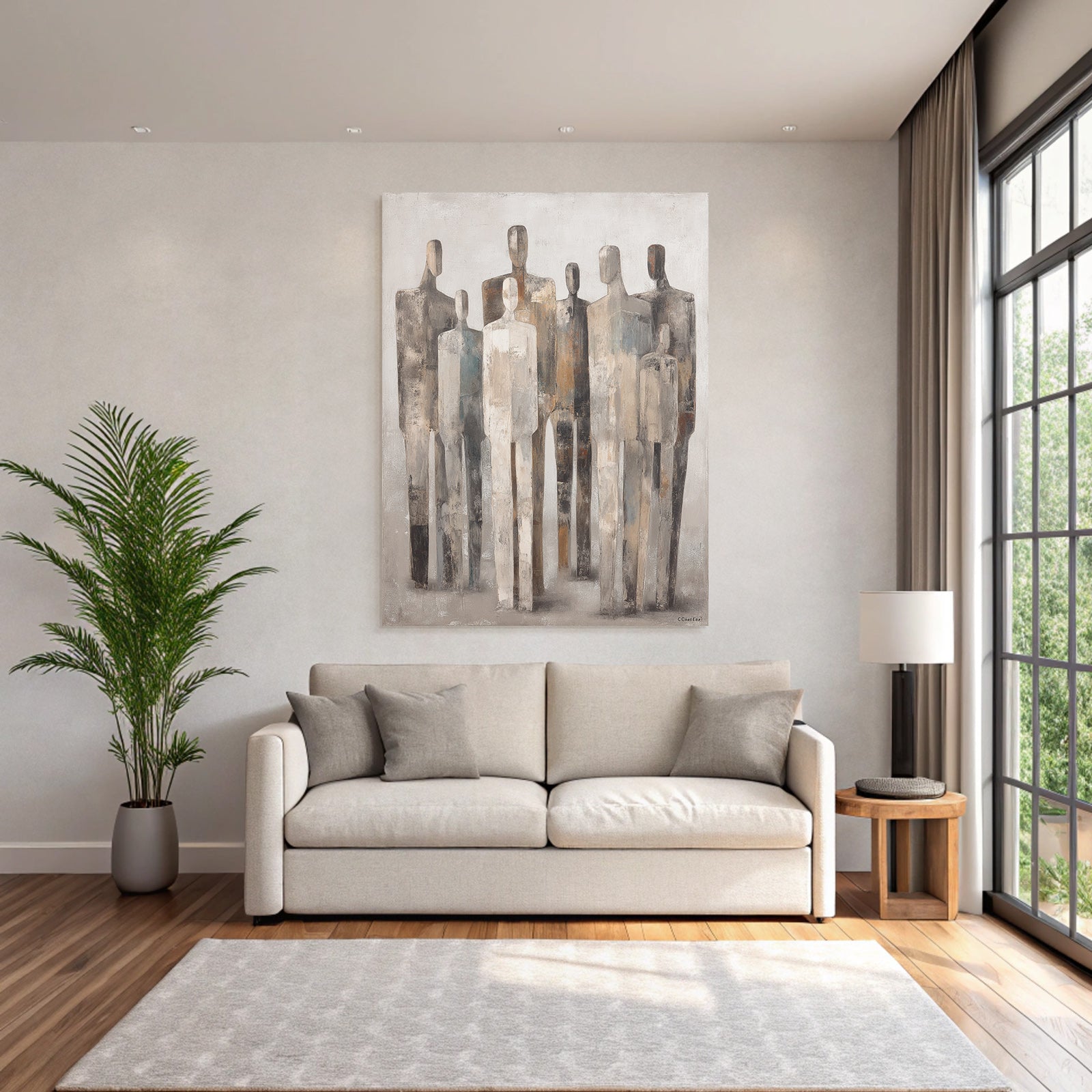 Stilisierte Menschliche Figuren Abstrakte Kunst
