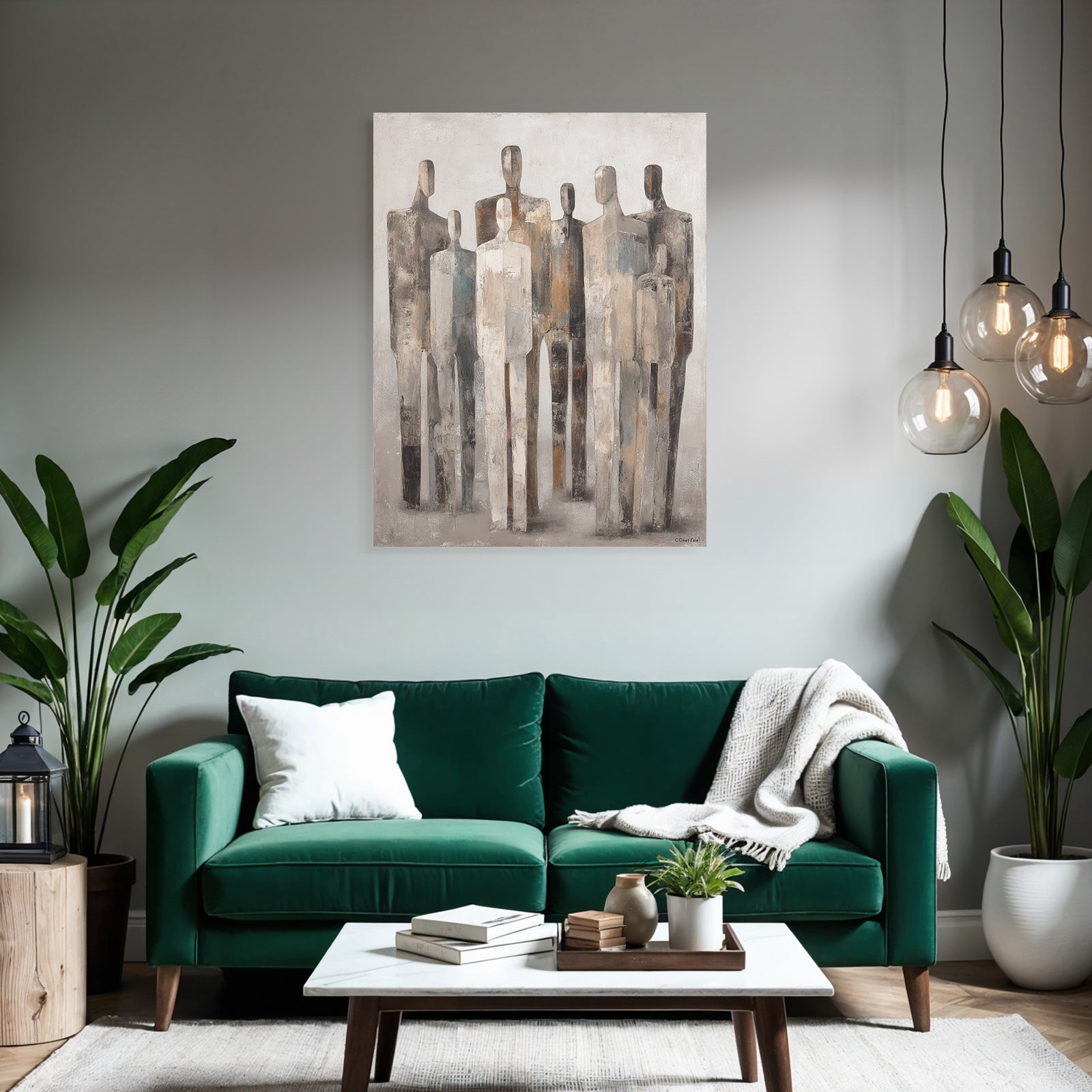 Stilisierte Menschliche Figuren Abstrakte Kunst